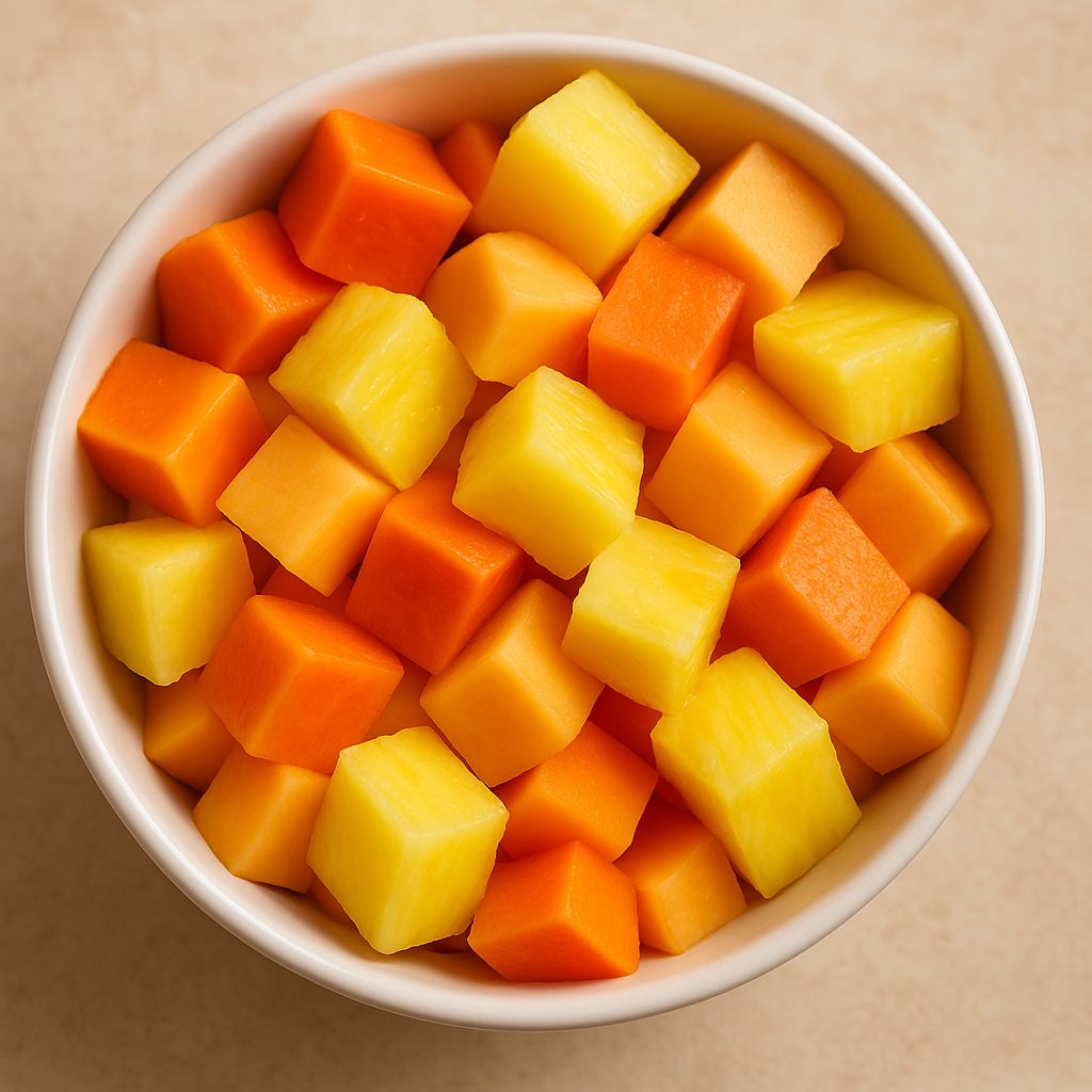 Mixed Cuts(Papaya,Muskmelon,Pineapple) Pack of 2 (250G)